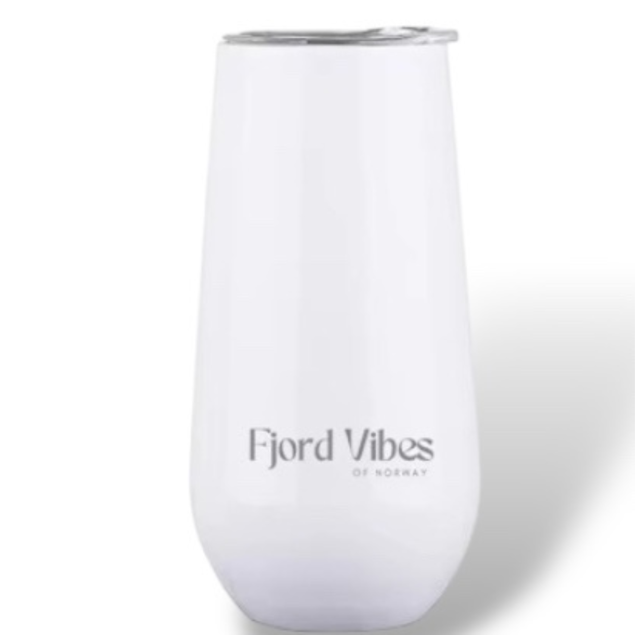 Prosecco - Champagne termokopp - hvit dobbelvegget fra Fjord Vibes of Norway