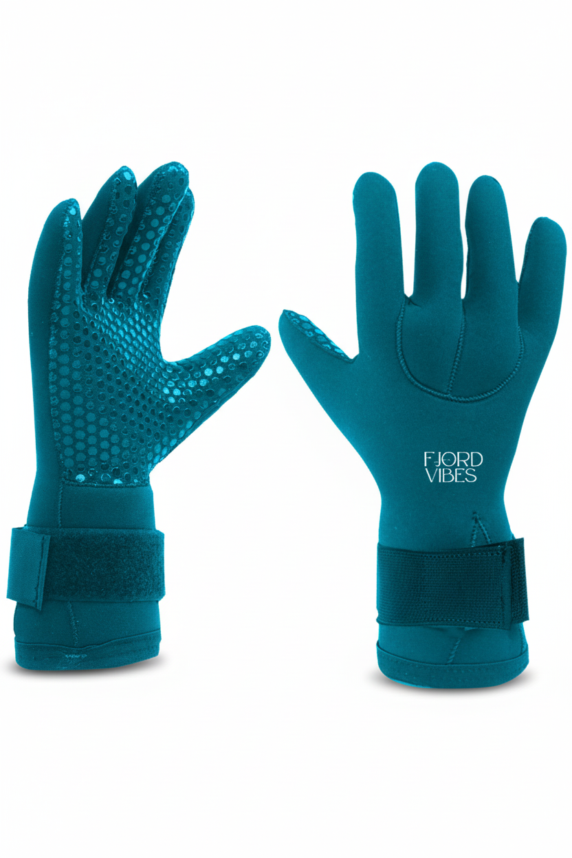 5mm neopren hansker is-blå