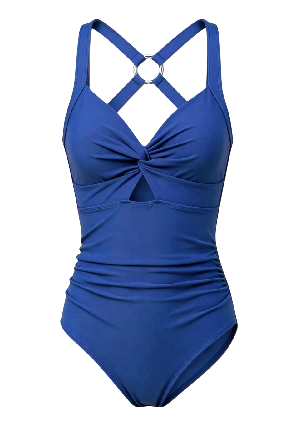 Blå solveig badedrakt fra Fjord Vibes of Norway og DoUDare as front view