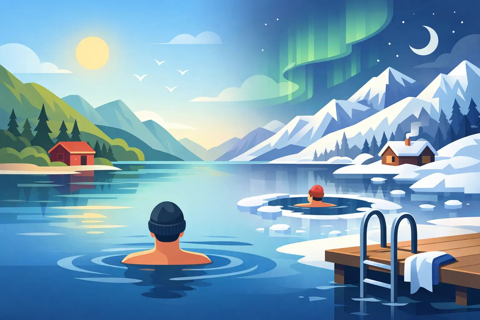 Helårsbading i Norge gjennom hele året