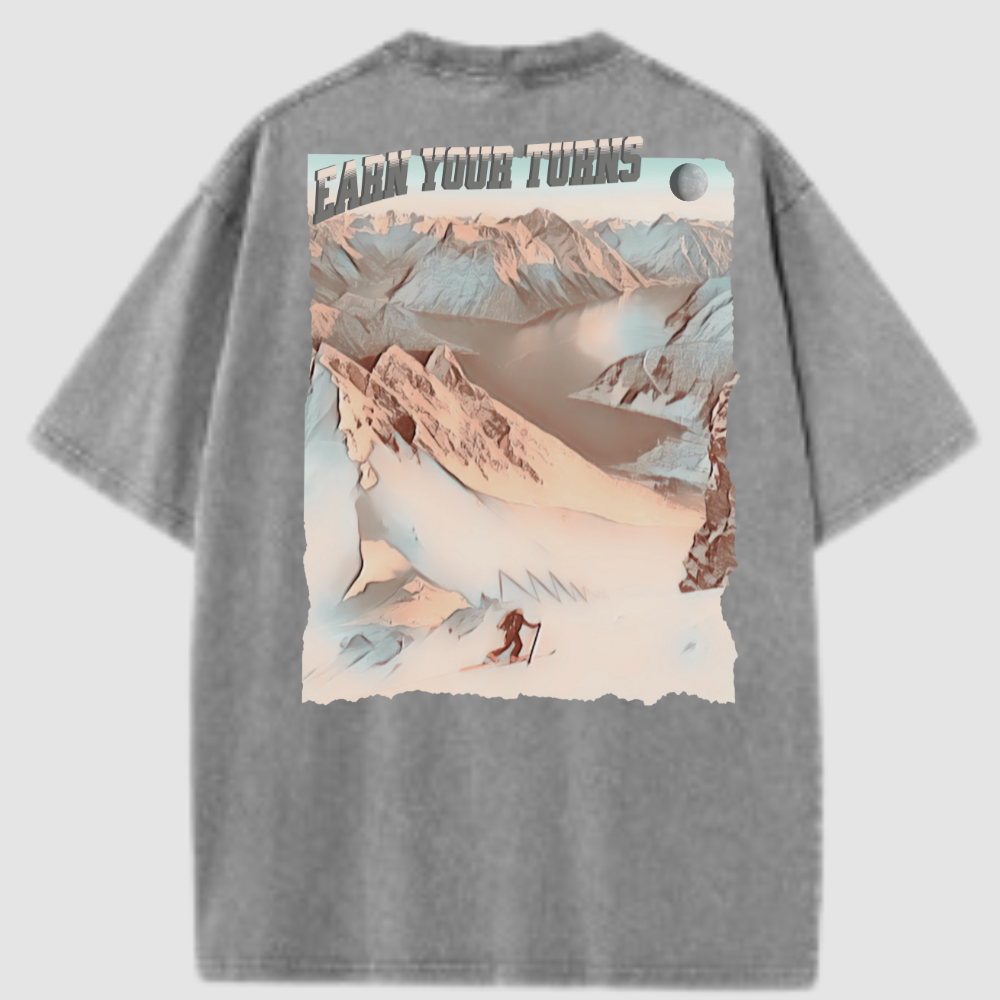 Earn Your Turns – Washed Tee