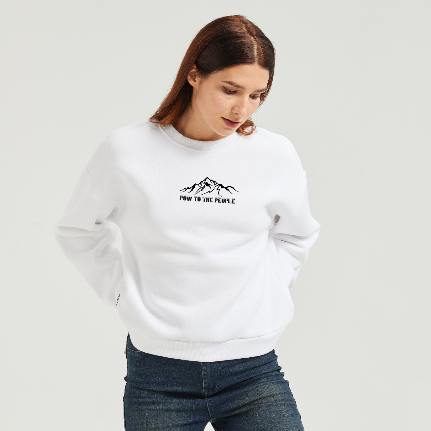 Pow to the People - Genser - Sweater med ski og snømotiv - DoUdare