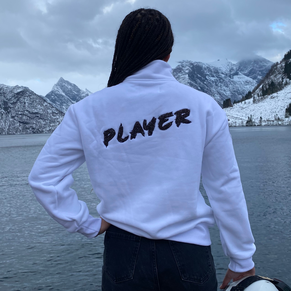 NYHET PLAYER Afterski Sweatshirt - Hvit - DoUdare