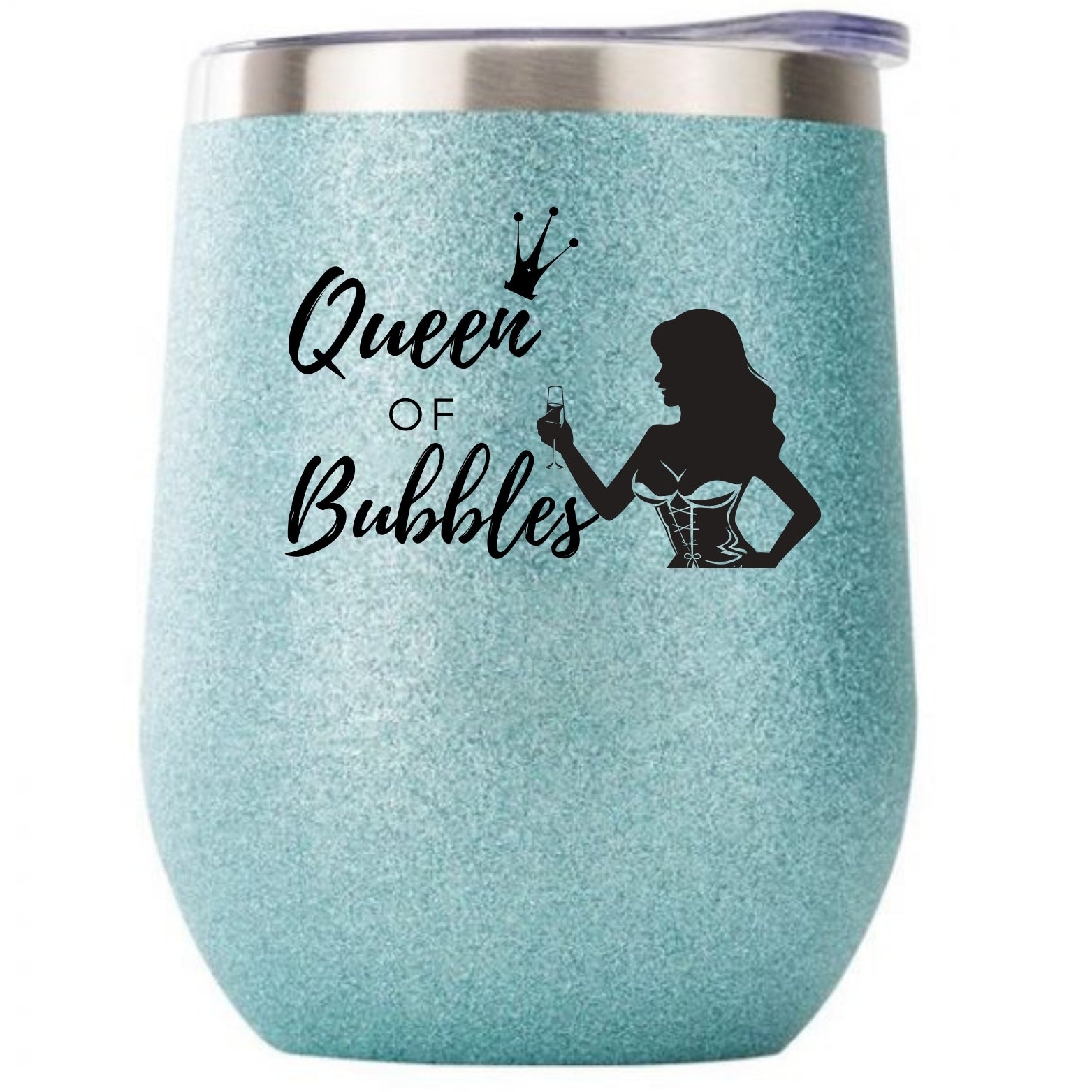 GLAM Queen of bubbles - Dobbelvegga termokopp med GLITTER - DoUdare