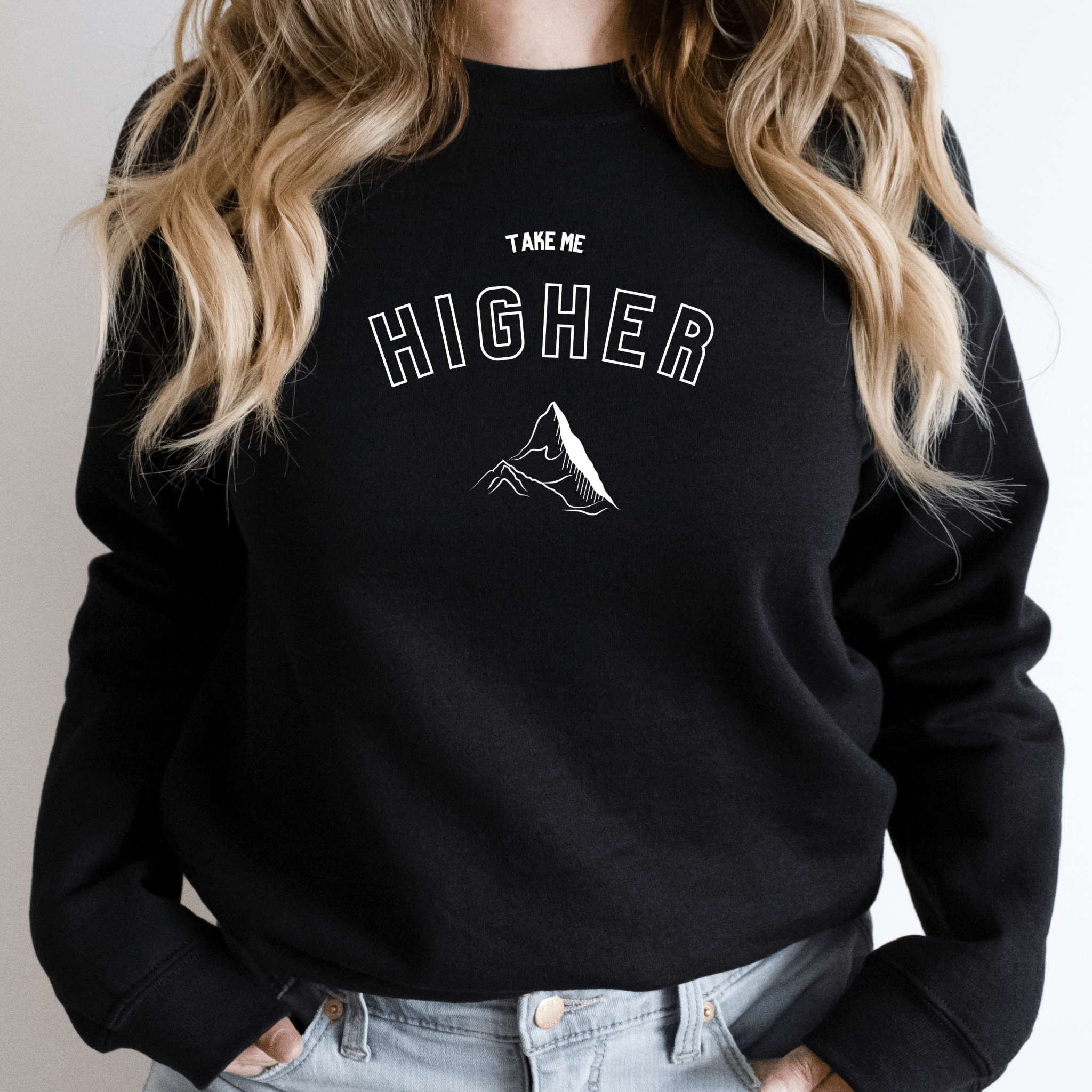 HIGHER - Genser - Sweater med Fjellmotiv: Take me HIGHER - DoUdare