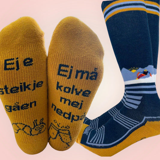 Ski sokker i 100% merinoull med Sunnmørsk sitat NYHET - BLACKFRIDAY tilbud - DoUdare